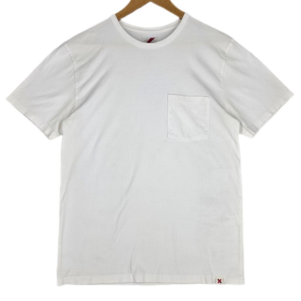 BEST MADE CO. SUPIMA COTTON POCKET TEE – MEN’S SMALL – WHITE – PREMIUM HEAVY TEE